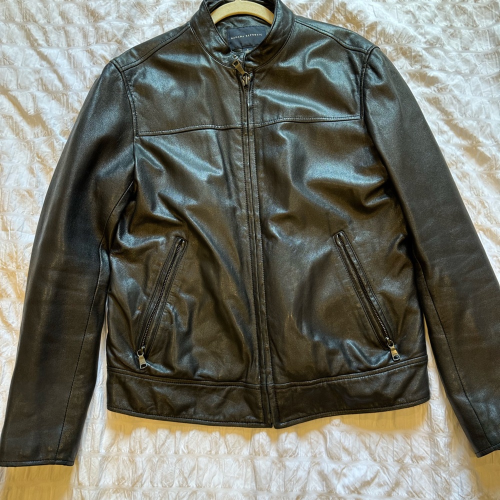Banana Republic calfskin leather jacket